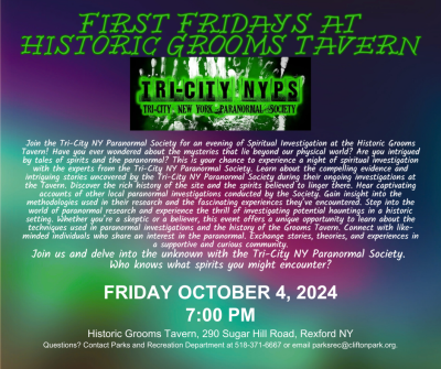 First Fridays- Tri-City New York Paranormal Society