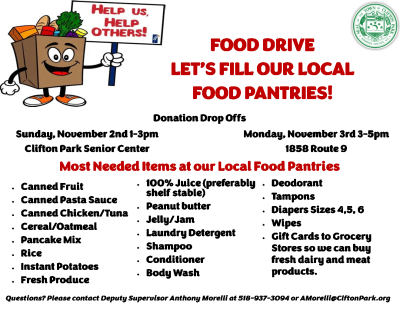 Food Collection Events for Local Food Pantries